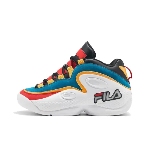 FILA Grant Hill 3 MID Топ Винтажные Баскетбольные Кроссовки Мужские Белые Синие