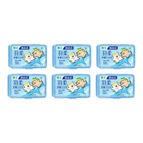 LION x Maltese Fine Tooth Feather Soft Gum Protection Double Thread Cleaning Floss Sticks