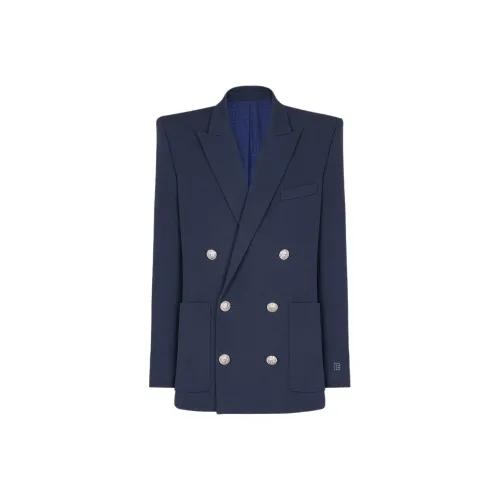 BALMAIN Морской Синий Мужской Деловой Костюм
