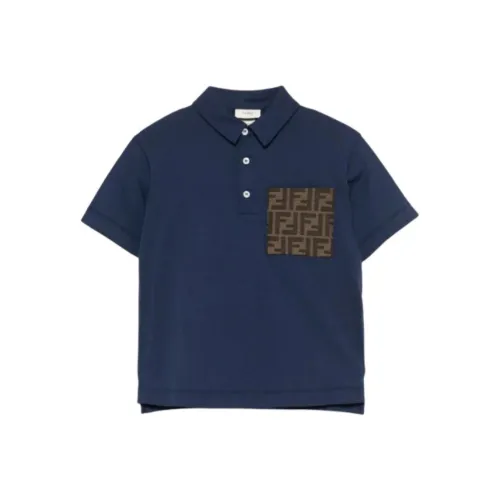 FENDI Синий Детское Поло