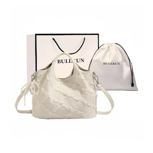 Bullrun Microfiber Synthetic Leather One Shoulder Bag Women's Ecru Буллран Микрофибра Синтетическая Кожа Одно Плечо Сумка Женская Экрю