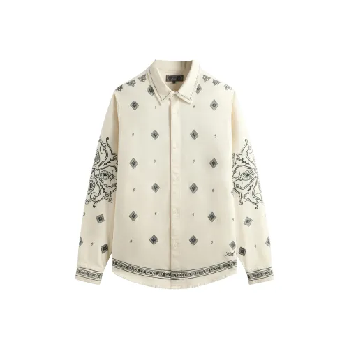 KITH SS25 Сырой Подол Джинсовая Рубашка Apollo Мужская Stadium