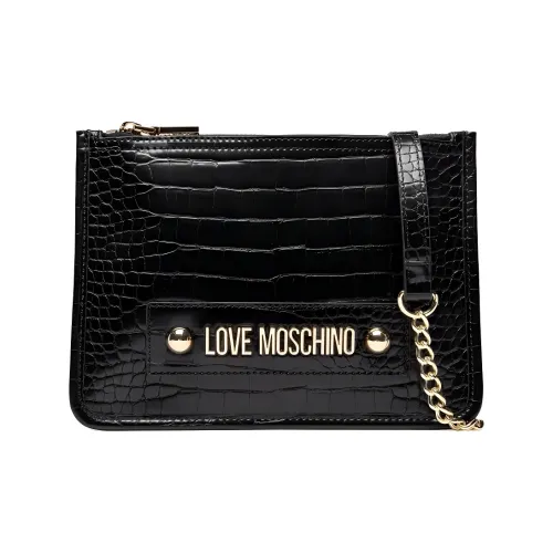 MOSCHINO Полиуретан Один Плечо Клатч Женский Черный