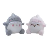 Парный вариант Мир Emoji Акула-Розовый+Серый