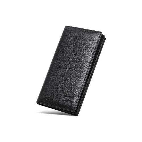SEPTWOLVES Кошелек из ляжейного коровьего кожа стандартный мужской черный
