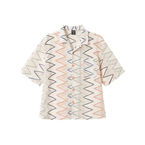 WAYNEXZAVIER Абрикос Мужские Рубашки