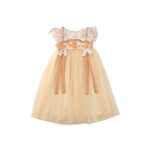 Cotton Gene Платье Желтое Дети Возраст 3-7 Лет