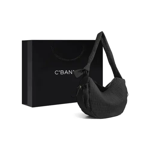 C°BANNER Ткань через плечо холщовая сумка средний размер женская черный белый