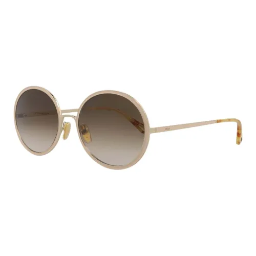 Chloe Круглые Солнцезащитные очки Женские Бежевые