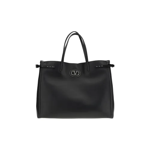 Valentino Garavani Телячья кожа Тоут Сумка Сумка для покупок Сумка Большая Женская Черная