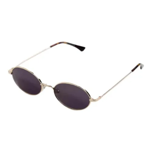 ZARA Металлик Нейлон OVAL SUNGLASSES Мужской Золотой