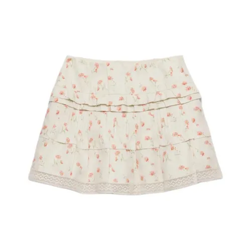 PRADA Повседневные короткие юбки Женские Бежевый