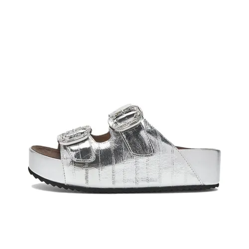 NINE WEST Устойчивые к истиранию Слипоны Женские Серебряные