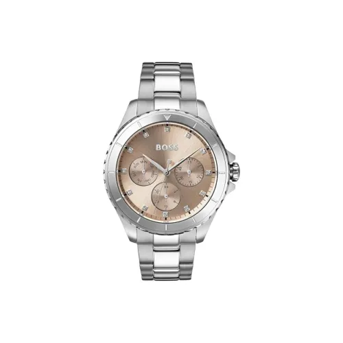 Hugo Boss Часы Кварцевый механизм Нержавеющая сталь Ремешок 40 мм Кофейный циферблат Унисекс