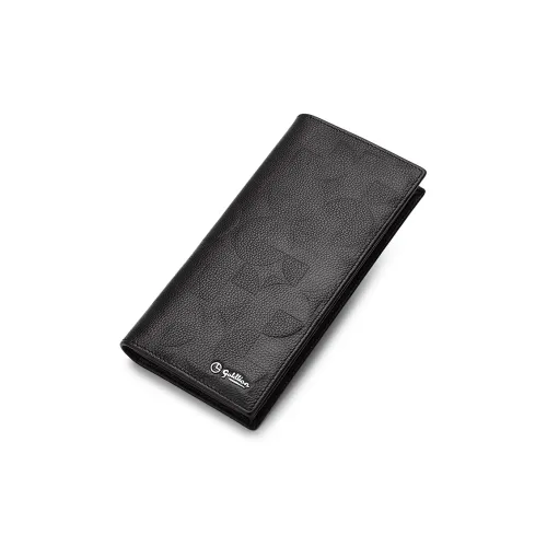 GOLDLION Кошелек из коровьей кожи Мужской Черный