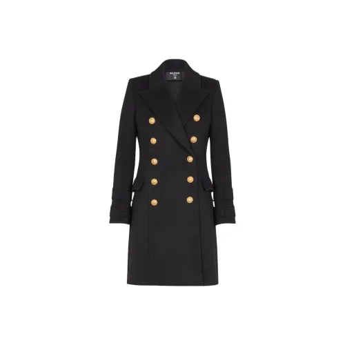 BALMAIN Черное Женское Пальто
