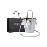 Серебристая +сумка для покупок