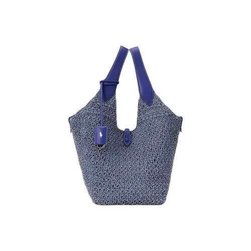 Polo Ralph Lauren Ткань Сумка Женская Ярко-Синий и Оптический Белый