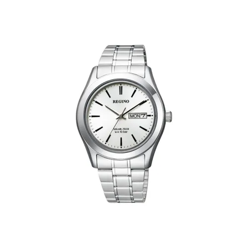 CITIZEN REGUNO Collection Солнечный кварцевый механизм нержавеющая сталь ремешок часы 37,5 мм мужские часы