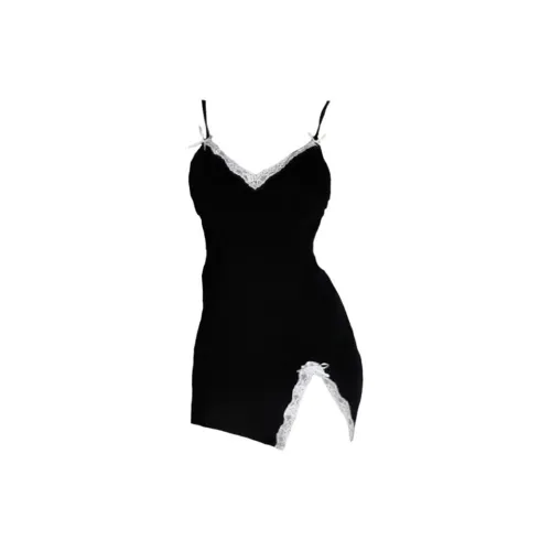 MEIJIAO Черные с вкладышами женские ночные сорочки