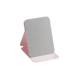 Зеркальце с краями, украшенное трубами, розовое (16 см * 11 см)