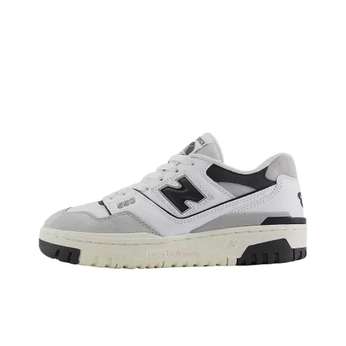 New Balance 550 Устойчивый к истиранию Низкий Топ Детские Скейтбординги Белый Подростки