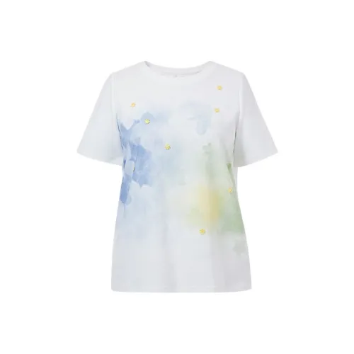 MSSHE Чисто белые женские футболки