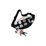 Чёрный Белый с бейджем подвеска