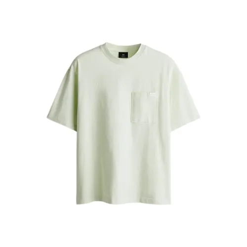 H&M Светло-зеленые Мужские T-рубашки