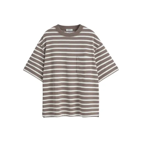 COS Коричневый/Полосы Мужская T-рубашка