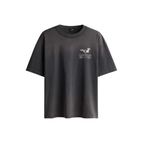 H&M Темно-серая унисекс футболка