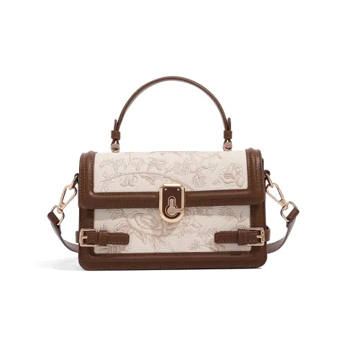 CLEVER KETCH ПУ (полиуретан) Сумка через плечо Коробка Сумка Женская Кофейная Белая