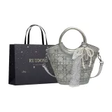 Серебристая +сумка для покупок