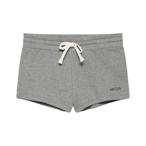 Aritzia SS25 Aritzia Махровый Sweatfleece Snug Контрастность Микро Короткий Повседневные шорты Женские