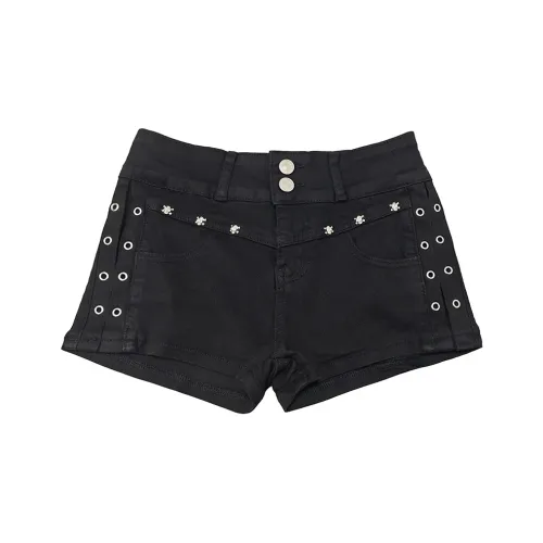 Мед Черный Женские Джинсовые Шорты