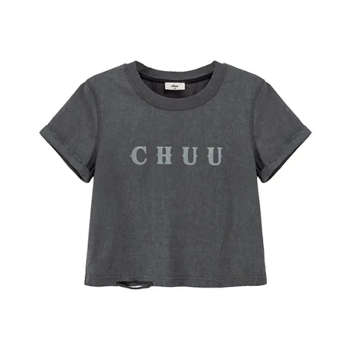 CHUU Угольно-серые Женские Футболки