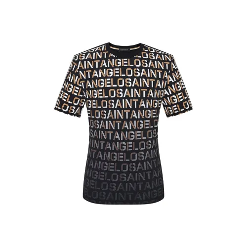 SAINT ANGELO Обсидиановый черный Унисекс T-рубашки