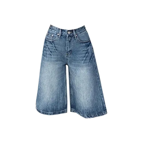 BRN DZ 3956 Винтажные синие женские джинсовые шорты