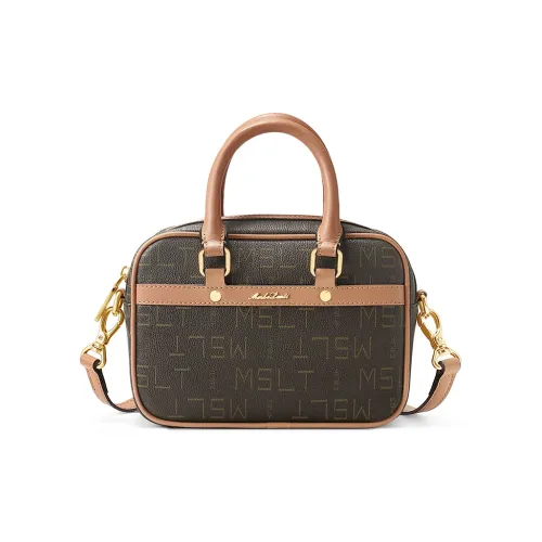 MashaLanti Сумка из ПВХ Синтетической Кожи Сумка через плечо Сумка на плечо Женская Кофейно-чайный Коричневый