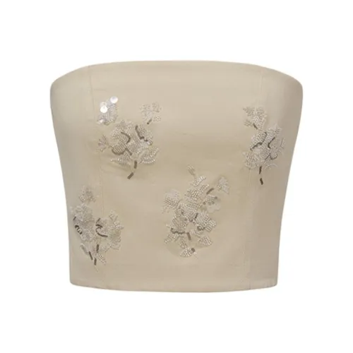 D'zzit Светлый хаки Женские топы без бретелек