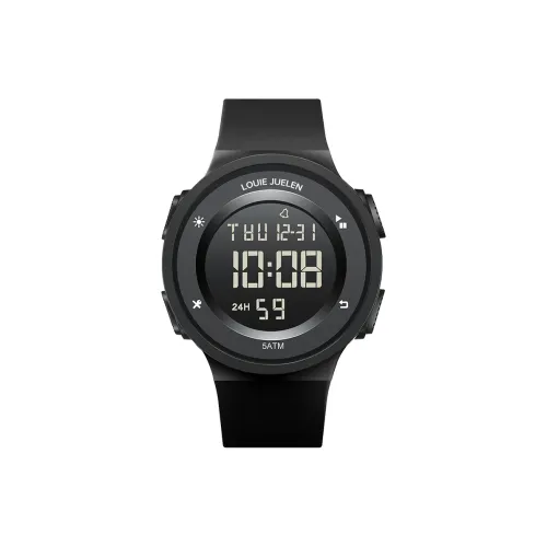 LOUIE JUELEN Электронные Механические Часы Силиконовый Ремешок Унисекс Черный Циферблат