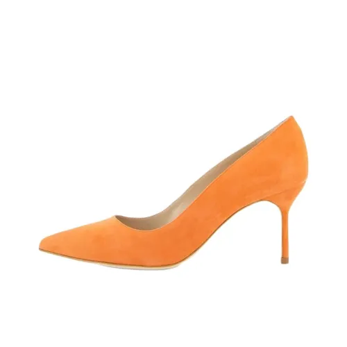 MANOLO BLAHNIK Высокие каблуки Апельсин Женские
