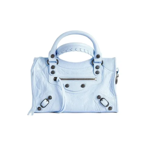 Balenciaga Le City Lambskin One Shoulder Bag Mini Women's Cloud Blue