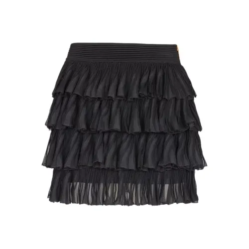 BALMAIN SS25 Повседневные короткие юбки Женские Черный