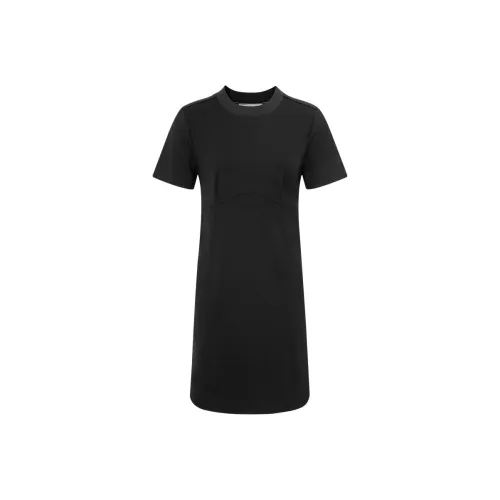 Calvin Klein Черное BEH Женское Короткое Платье с Рукавами