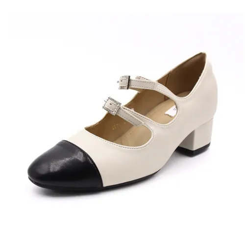 Varib Грубый каблук Мэри Джейн туфли 6 см женские