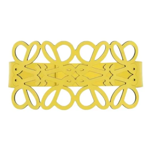 LOEWE Телячья кожа Кожаные ремни Женские Желтый 5,5 см