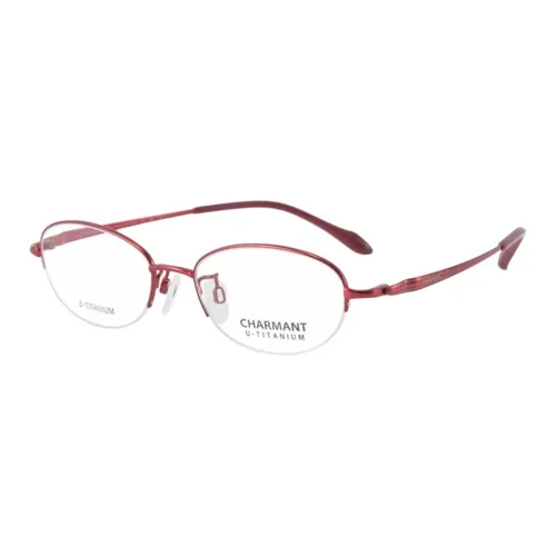 CHARMANT Вытяжной Титан Материал Нерегулярная форма Оправы для очков Женские Бордовый