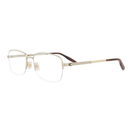 MONTBLANC Нержавеющая сталь Прямоугольные Оправы для очков Мужские Золотые