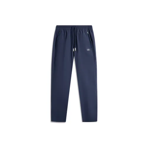 LINING Sports Life Collection Вязаные тренировочные брюки мужские цвет темно-морской синий